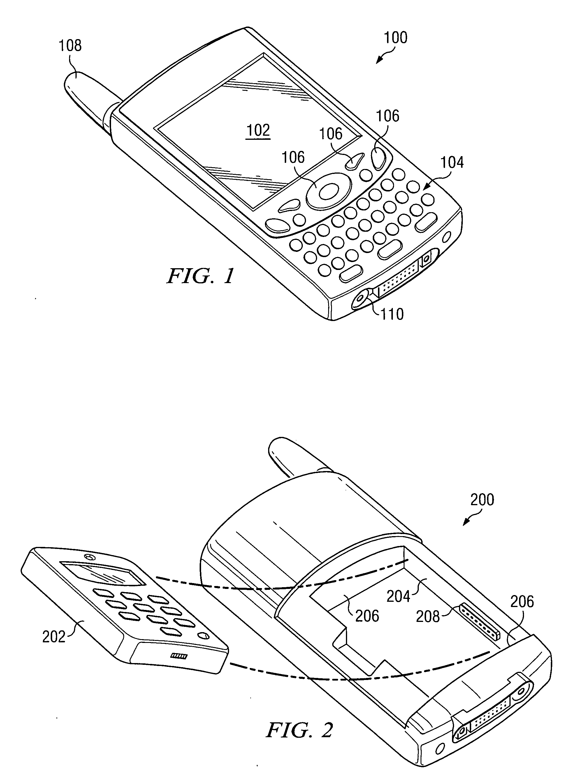 Mobile handheld electronic device with a removable cellphone