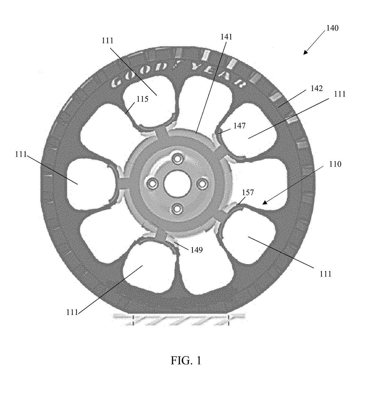 Non-pneumatic support structure