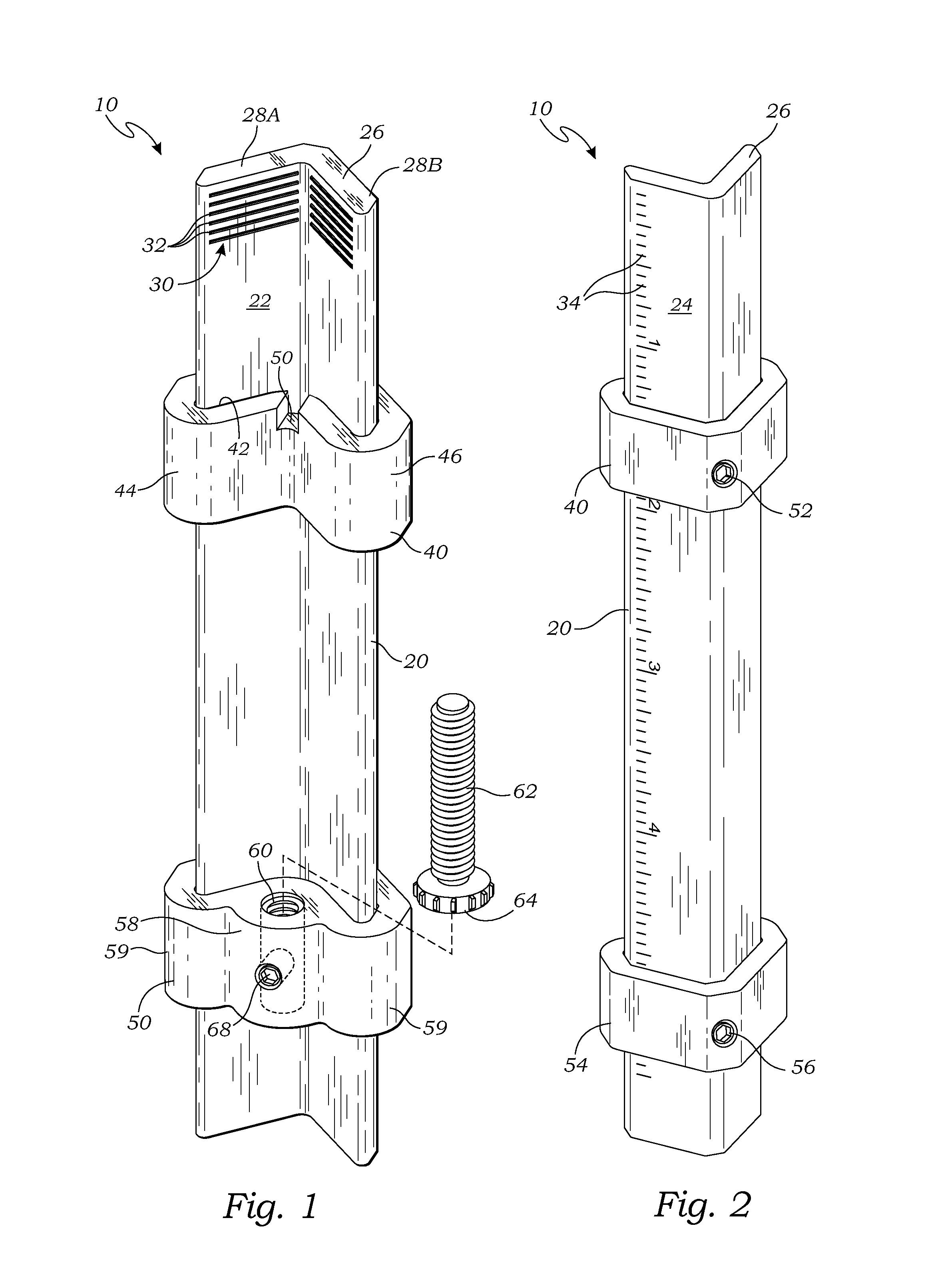 Adjustable front stop for a chuck and method of use