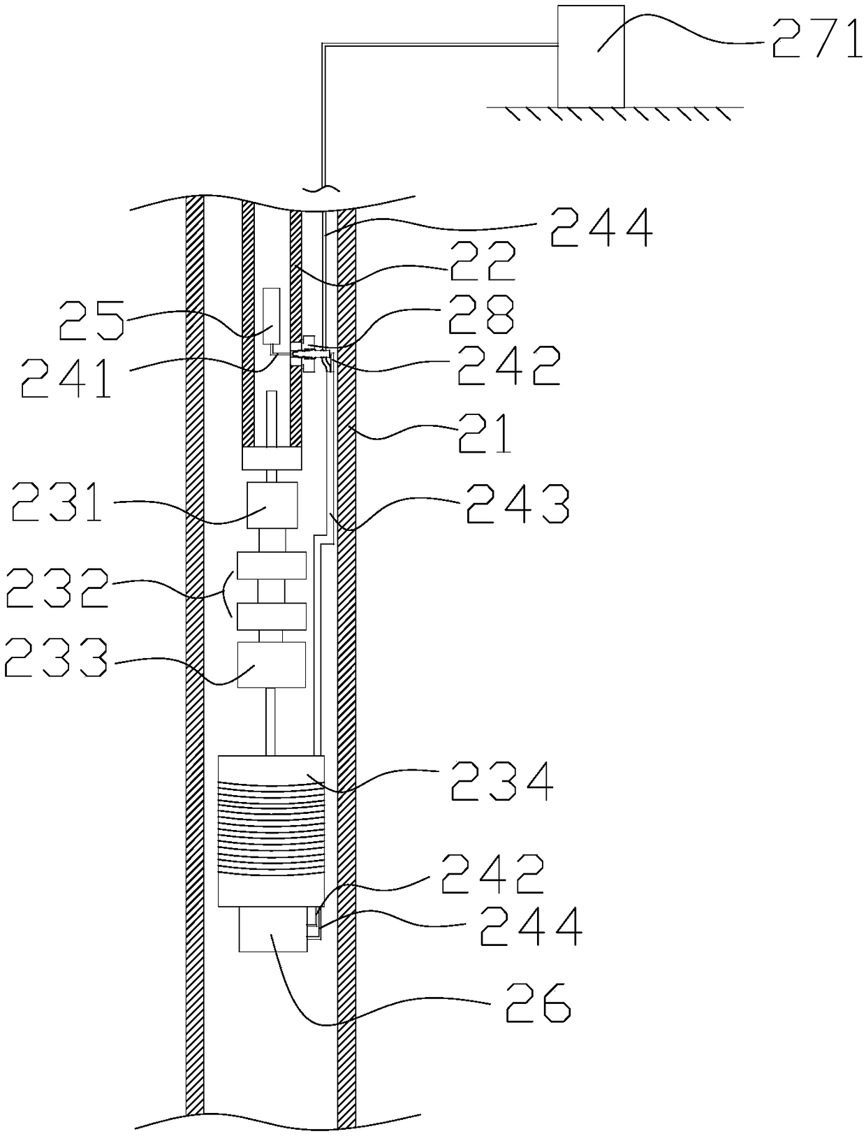 Device for measuring parameters at submersible electric pump outlet