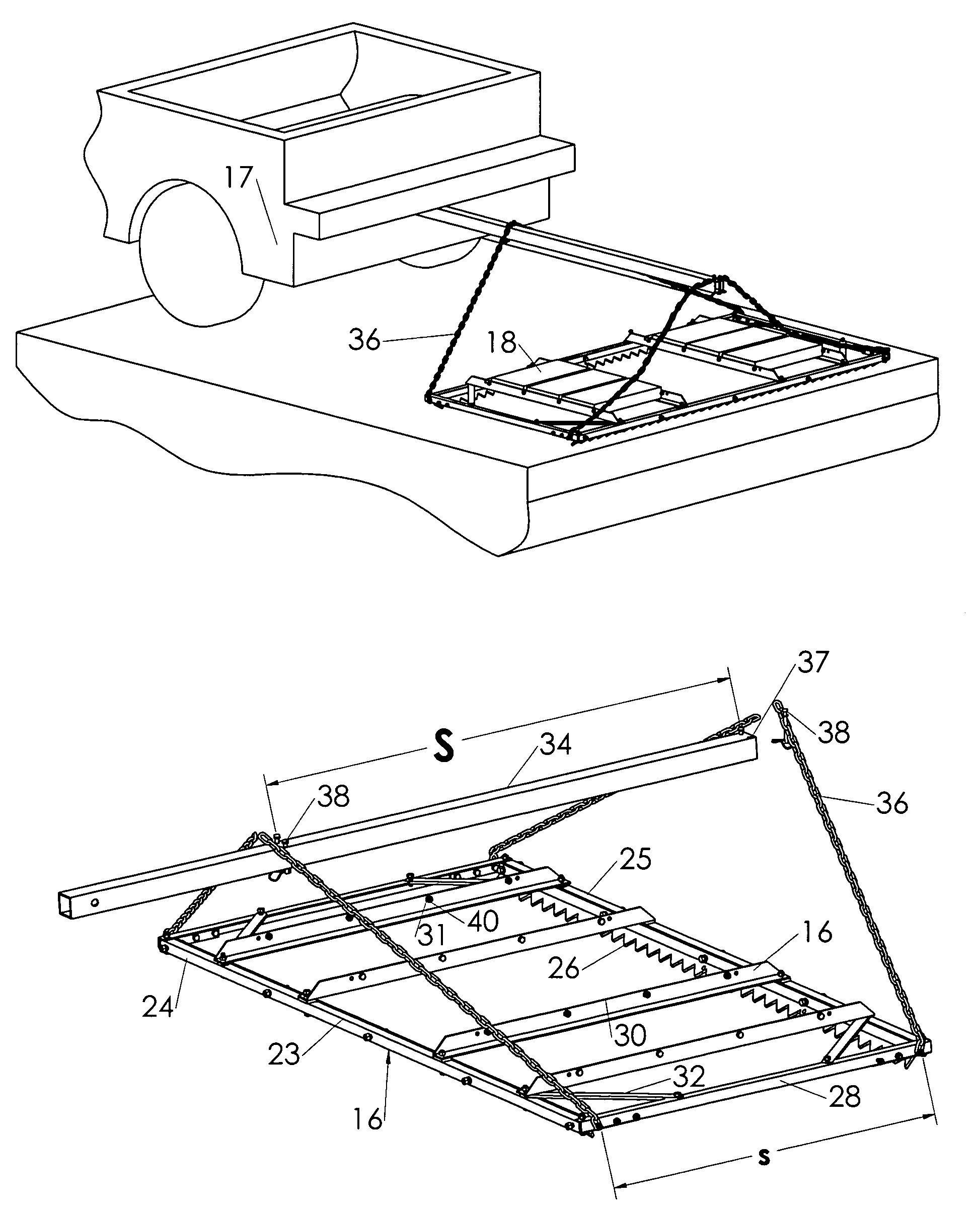 Bi-directional drag grader