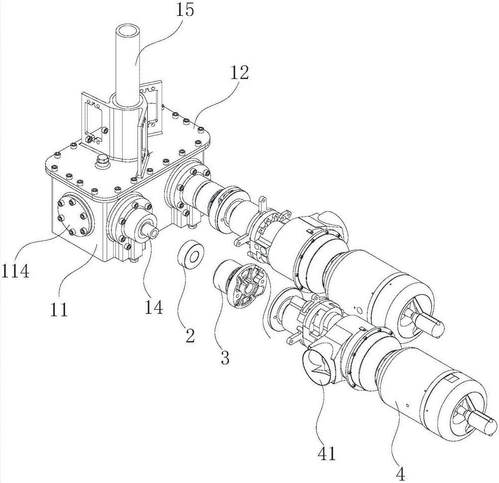 Output structure of unmanned helicopter engine adopting overrunning one-way clutches