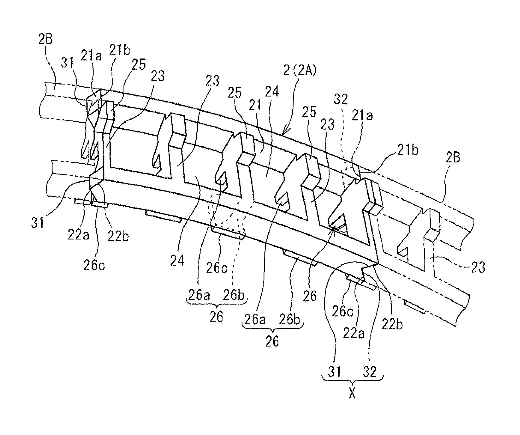 Split cage for rolling bearing and rolling bearing using the split cage