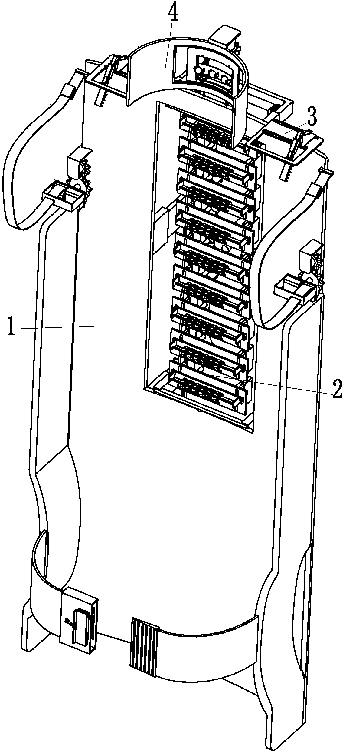 Medical orthopedics department back massage device for different parts of human back