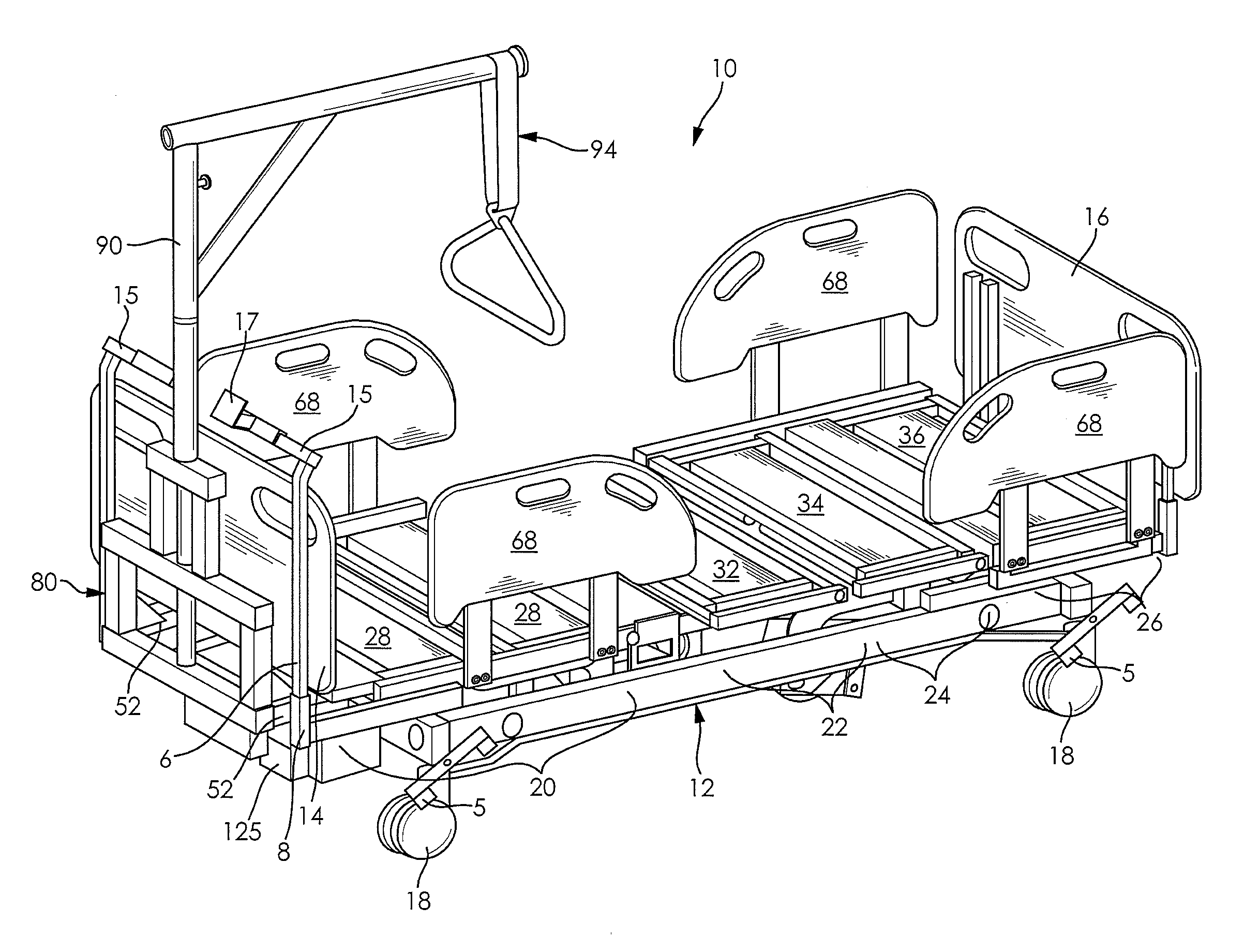 Drive system for bed