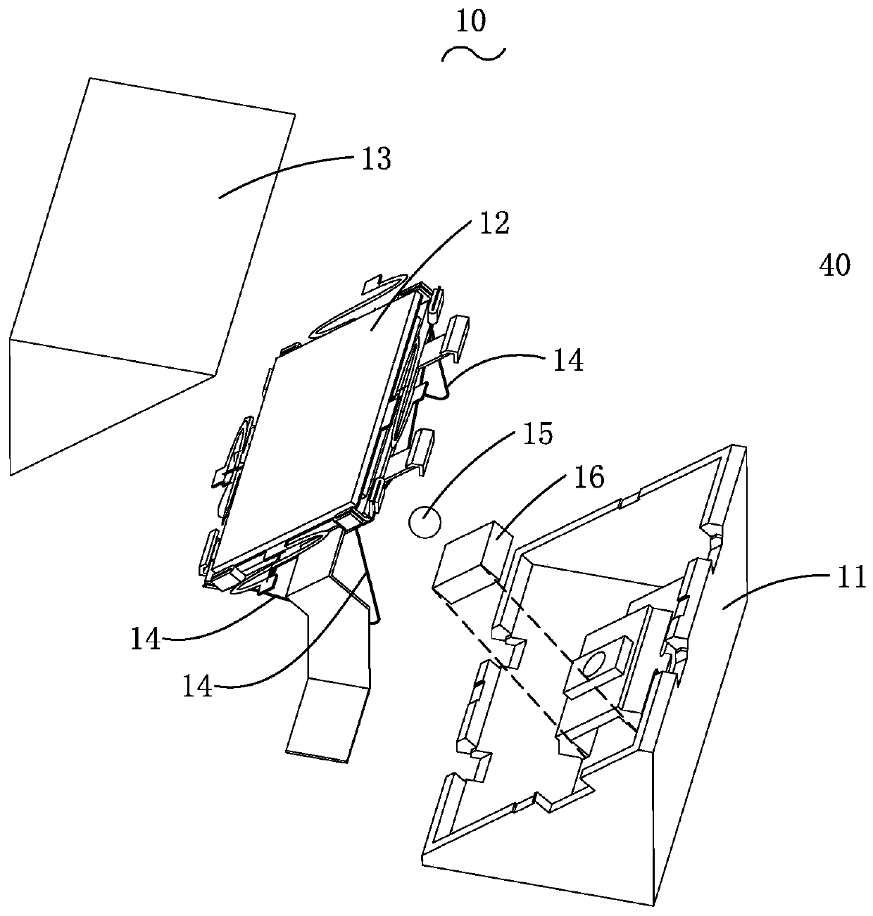 Prism device applied to periscopic lens module and periscopic lens module