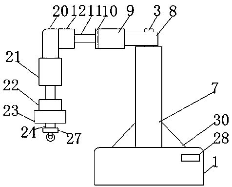 Simple industrial mechanical arm for teaching