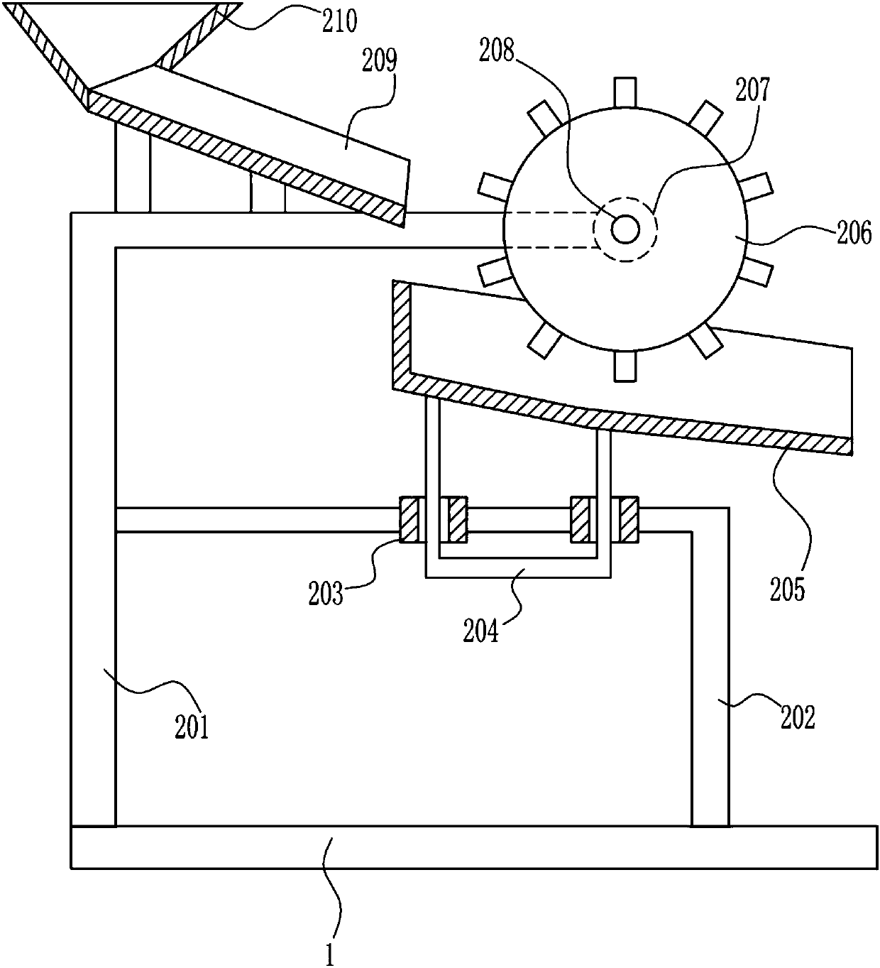 Agitation device for concrete for bridge construction