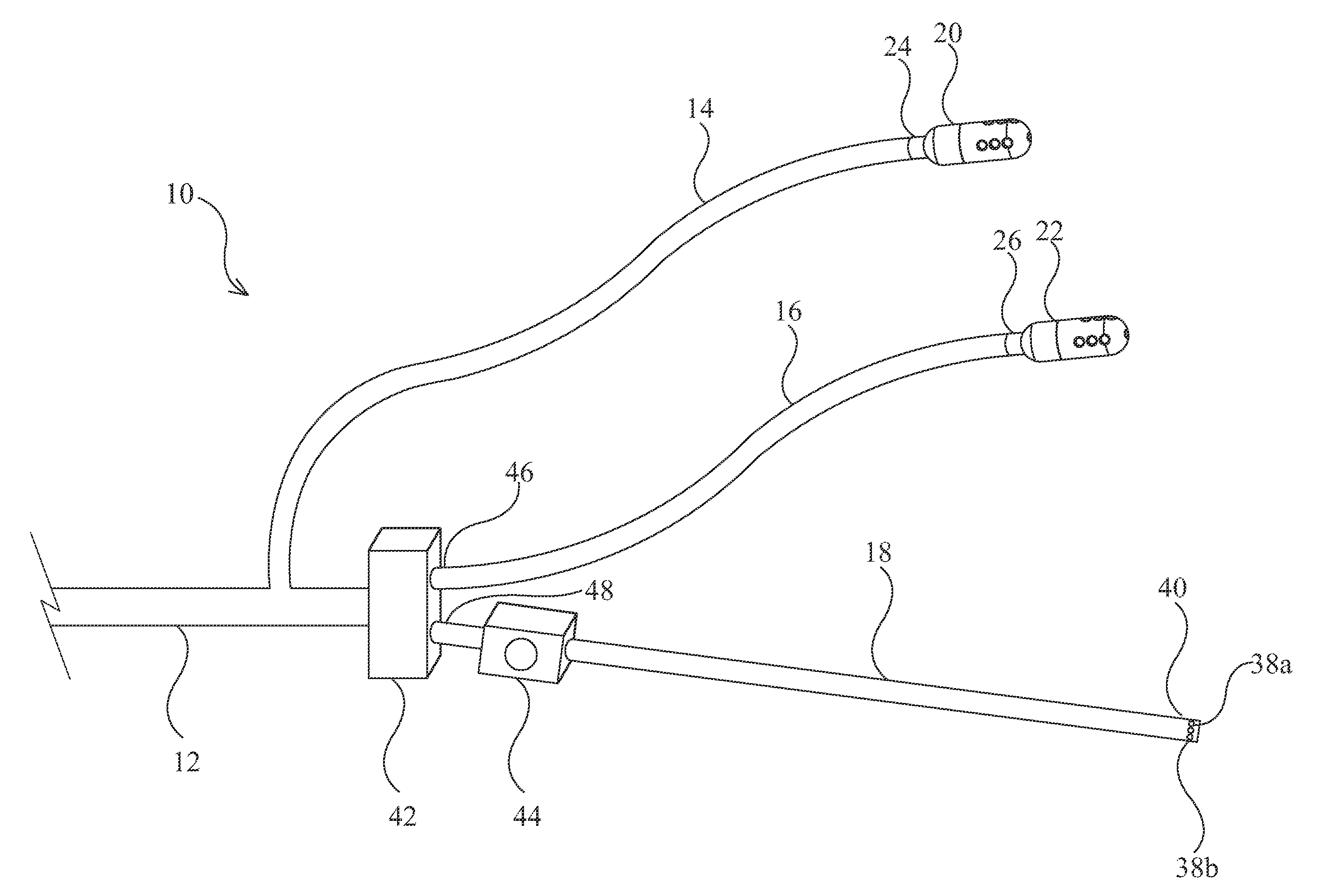 Cardiotomy suction tube system with multiple tips