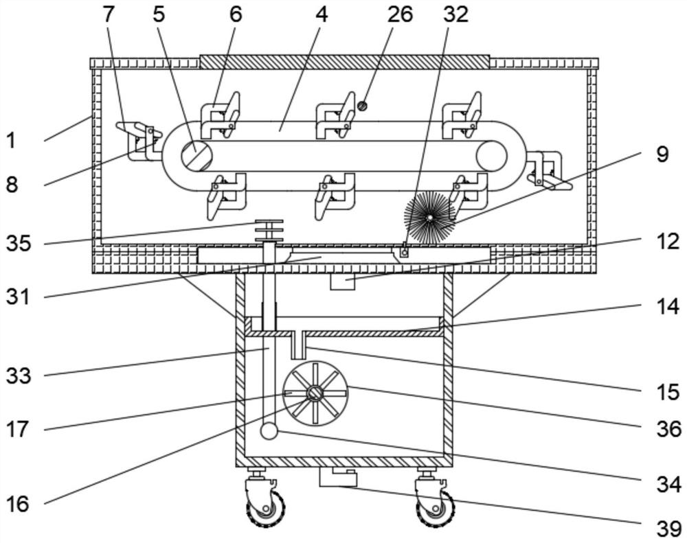 Surgical instrument tray device with cleaning function