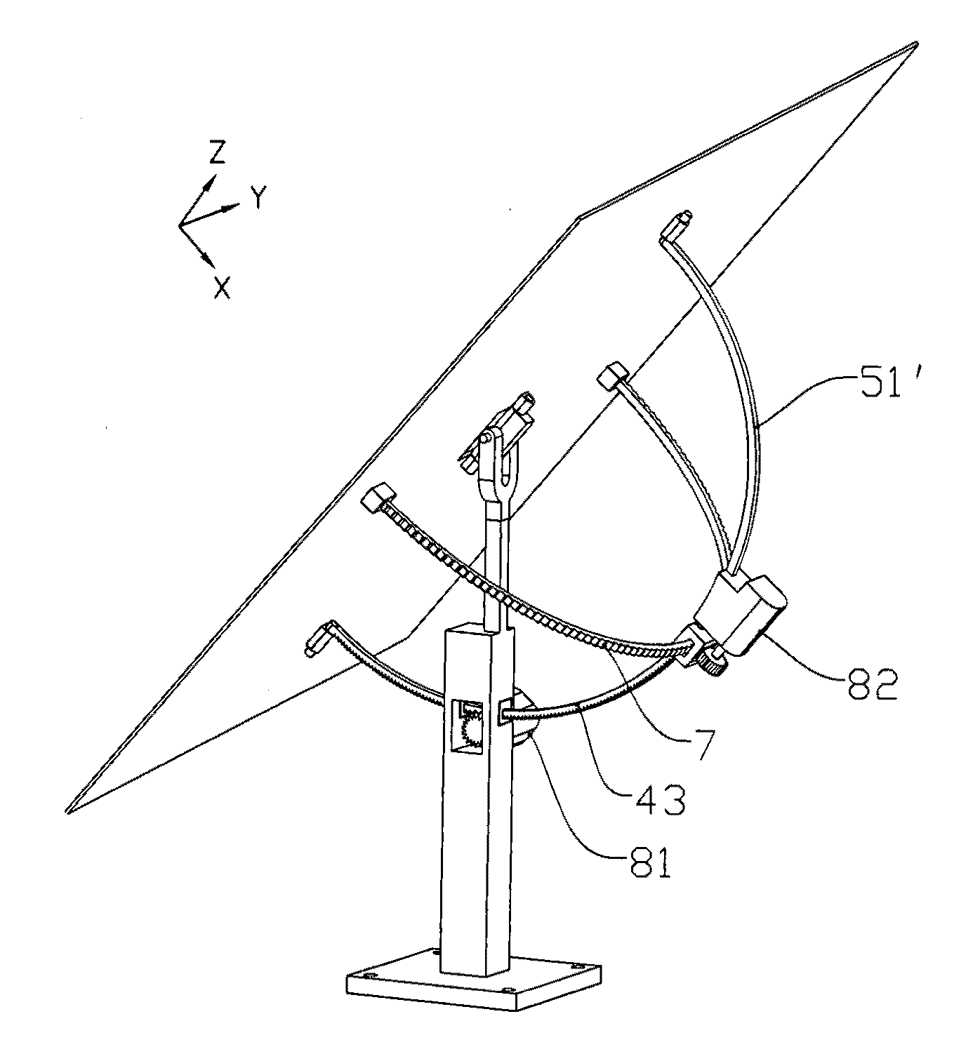 Automatic sunlight tracking device