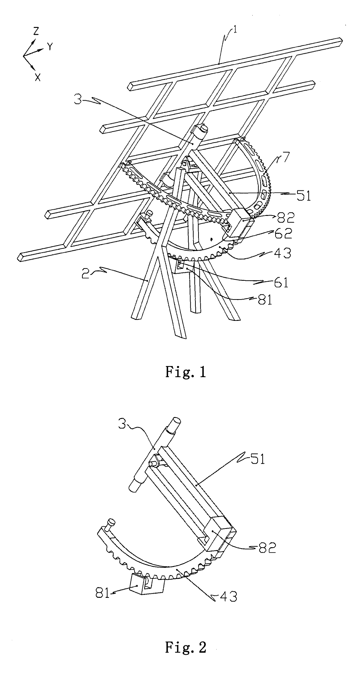 Automatic sunlight tracking device