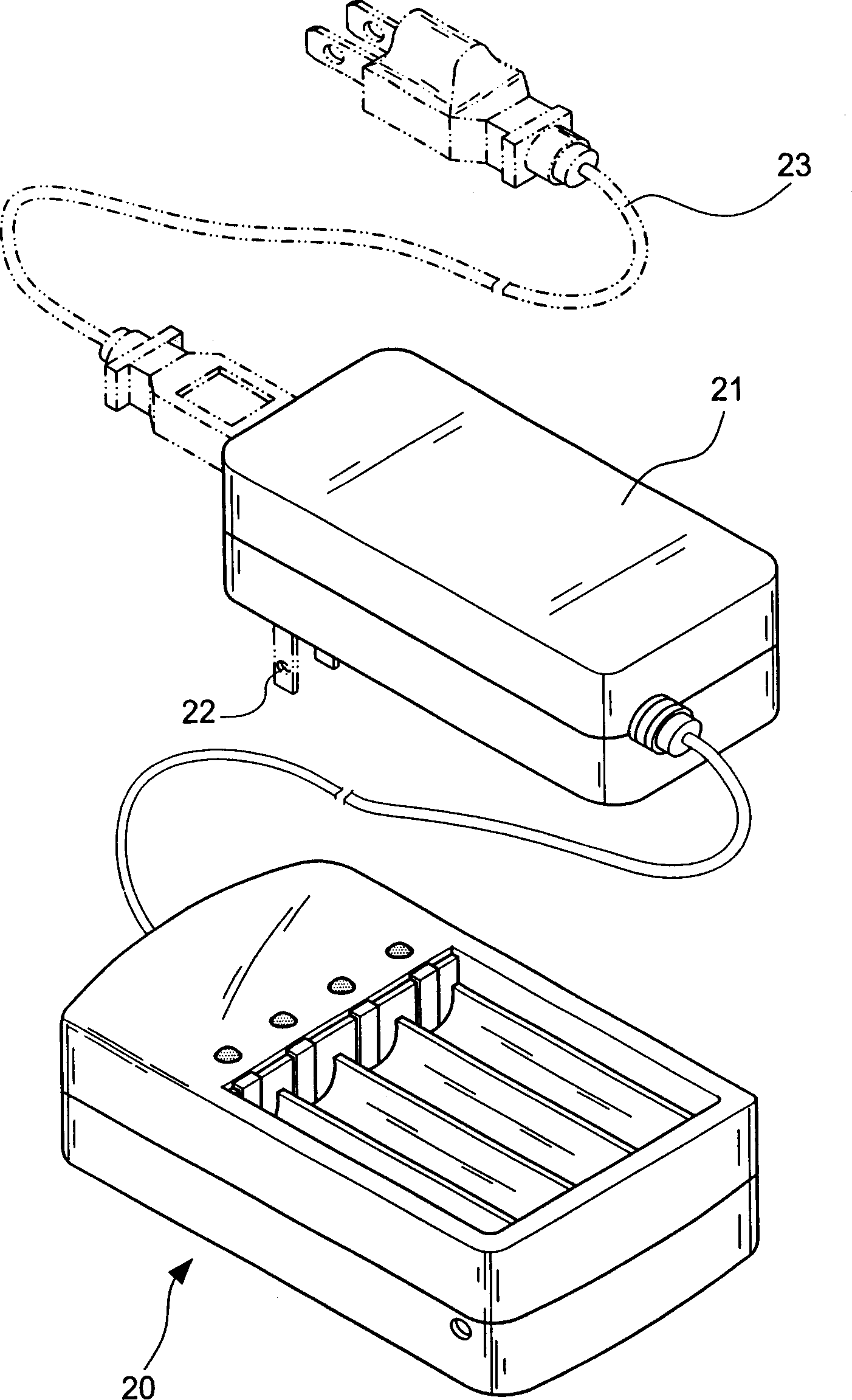 Nickel-hydrogen and nickel-cadmium cell series type automatic changing speed charger