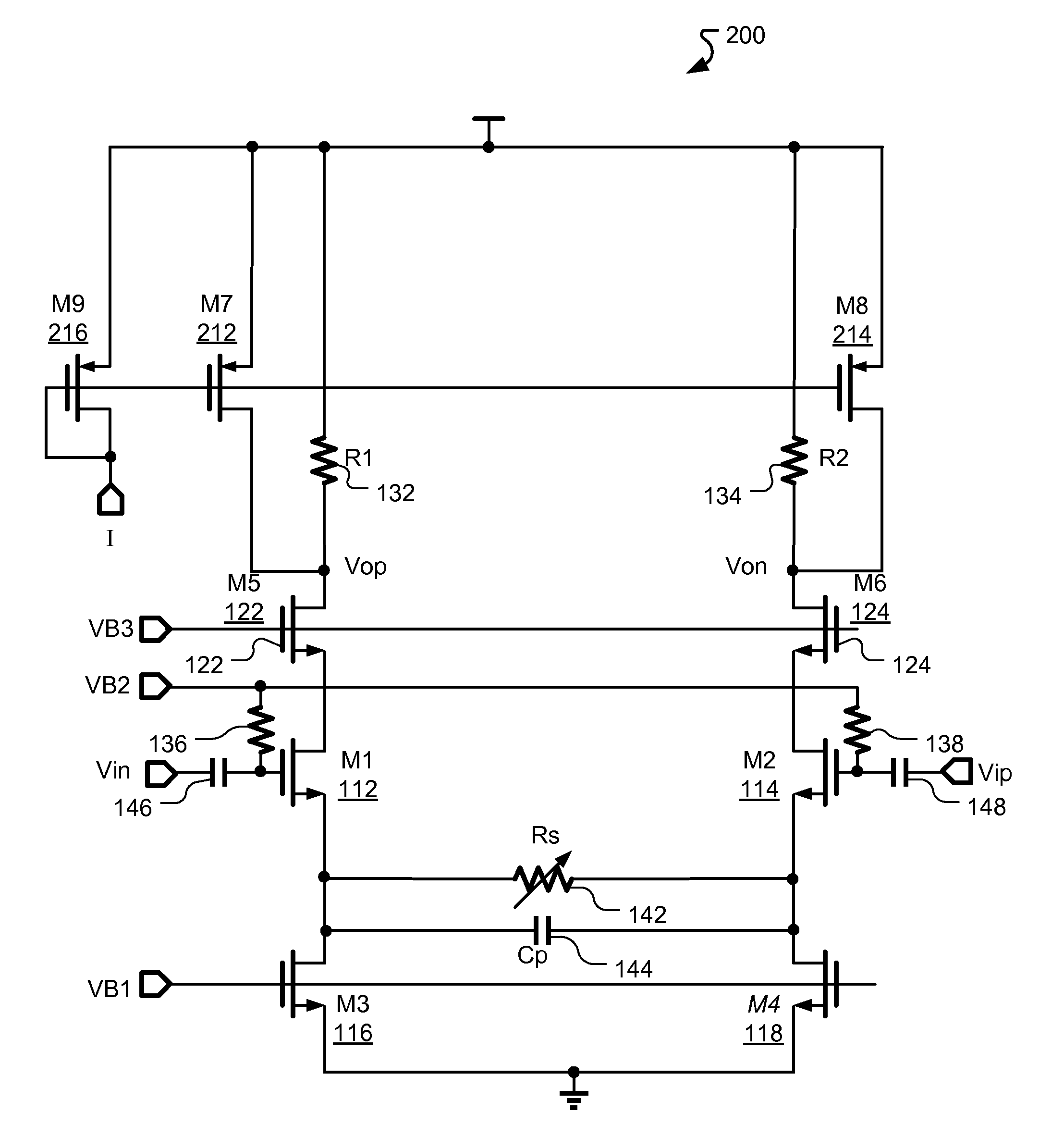 Low noise amplifier with current bleeding branch