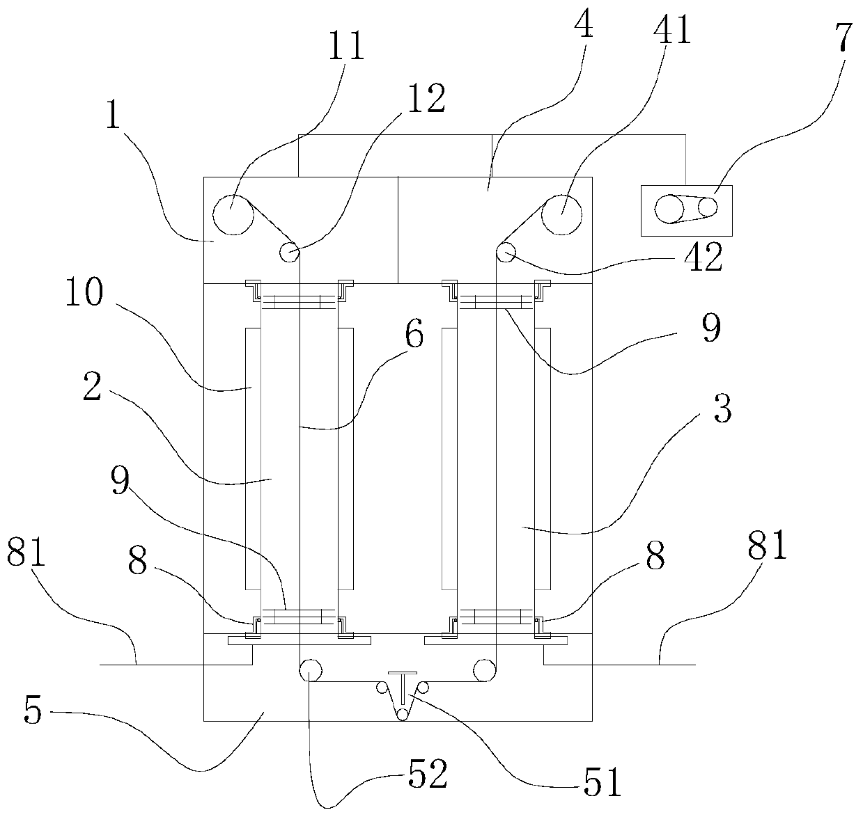 Graphene continuous growth equipment with vertically arranged high-temperature process chamber