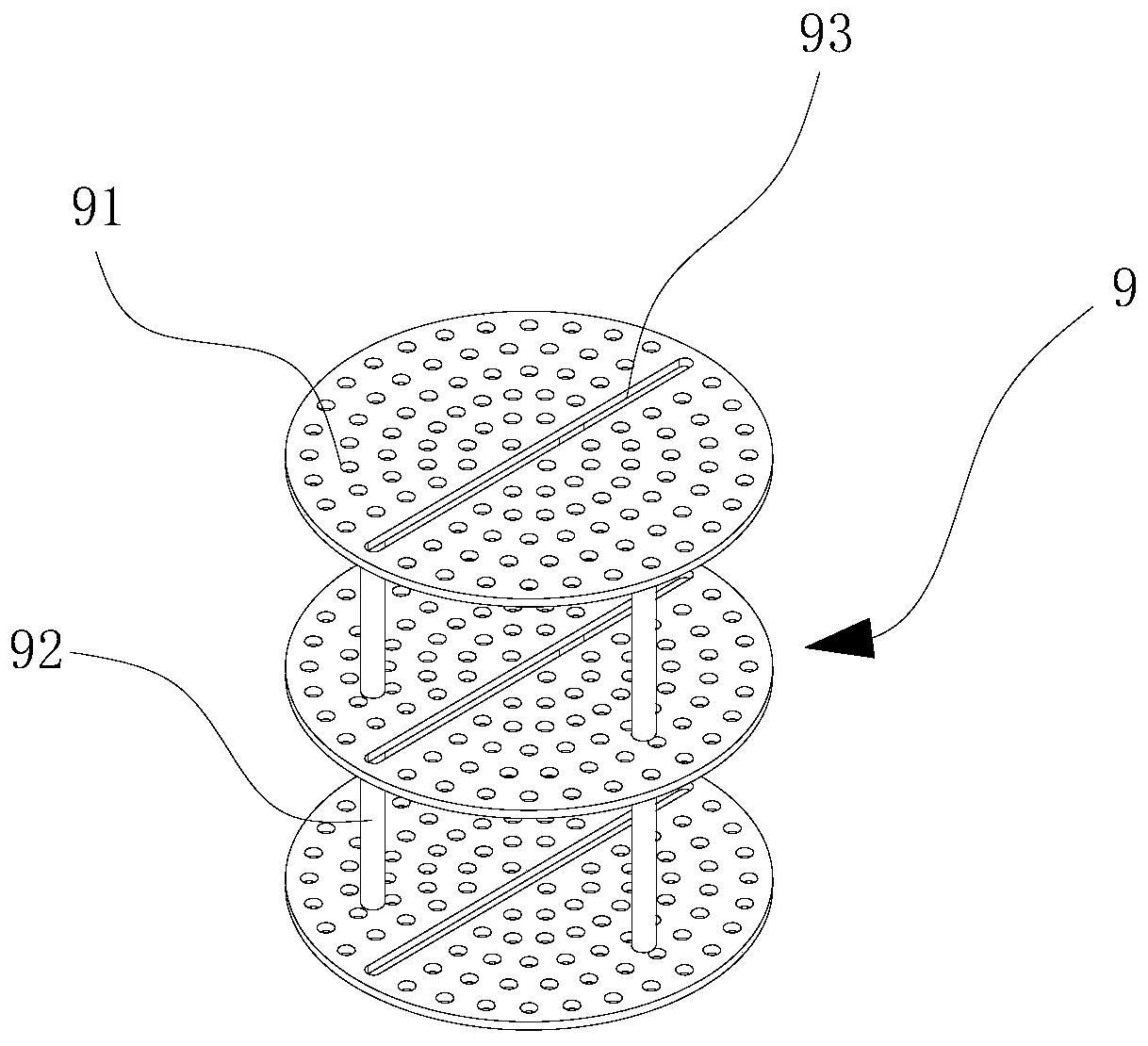 Graphene continuous growth equipment with vertically arranged high-temperature process chamber