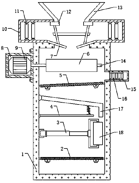 Waste recycling device for building construction