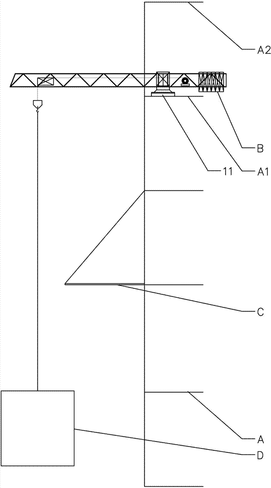 Vertical transportation construction method for building construction