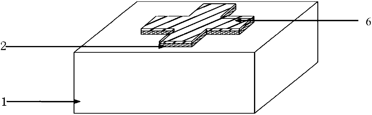 Crossed annular aligning mark based on TSV (through silicon via) three-dimensional integration process