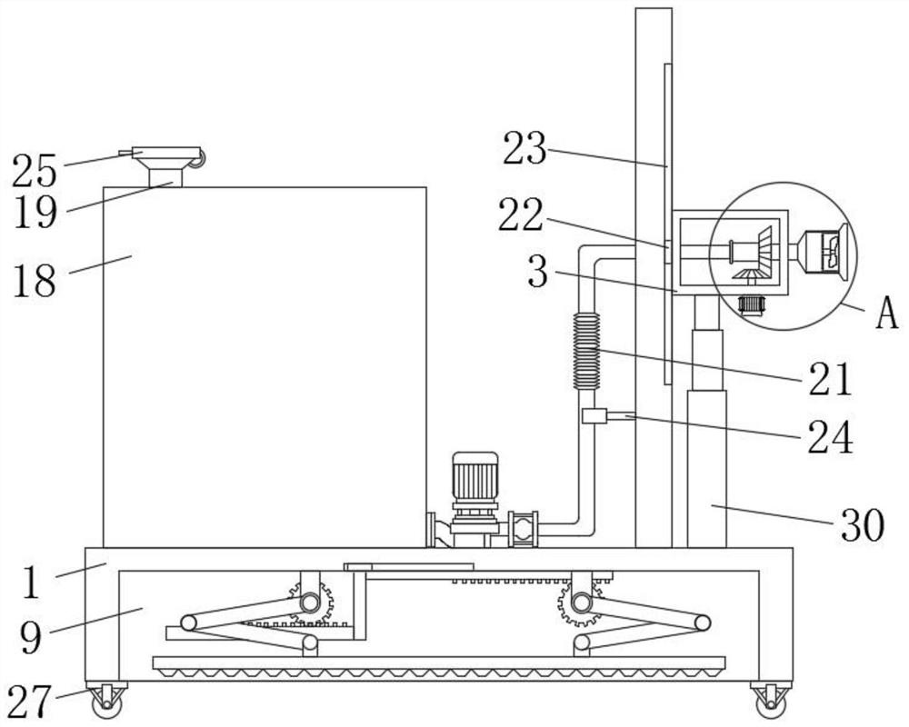 Efficient wall surface watering and humidifying device for decoration