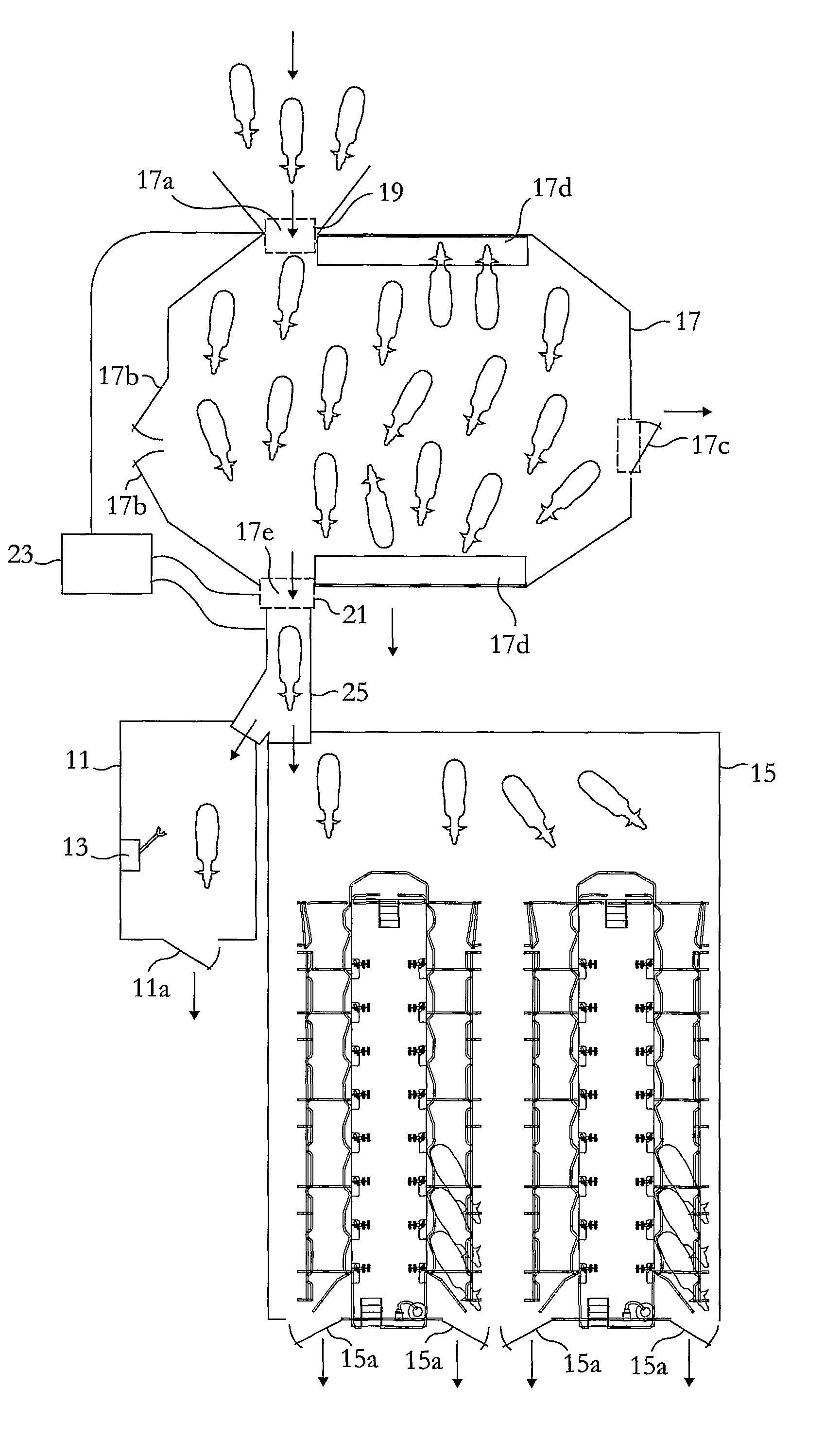 Arrangement and method for milking a plurality of milking animals