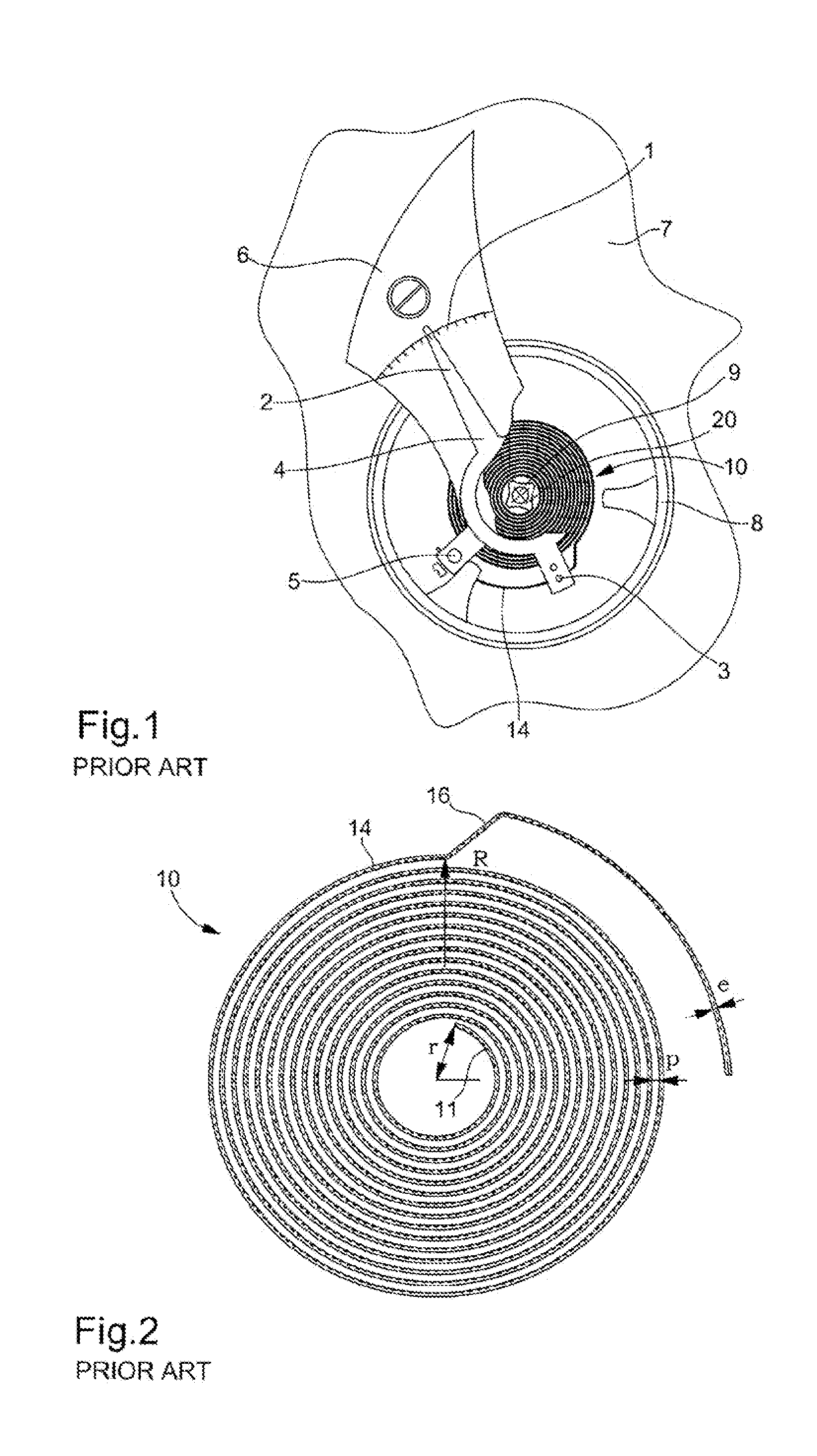 Spiral spring for a sprung balance spiral resonator and method for manufacturing the same