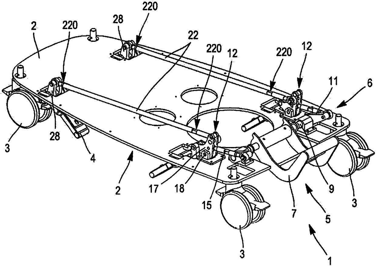 Mechanical system for stabilization on the floor for vehicles on castors