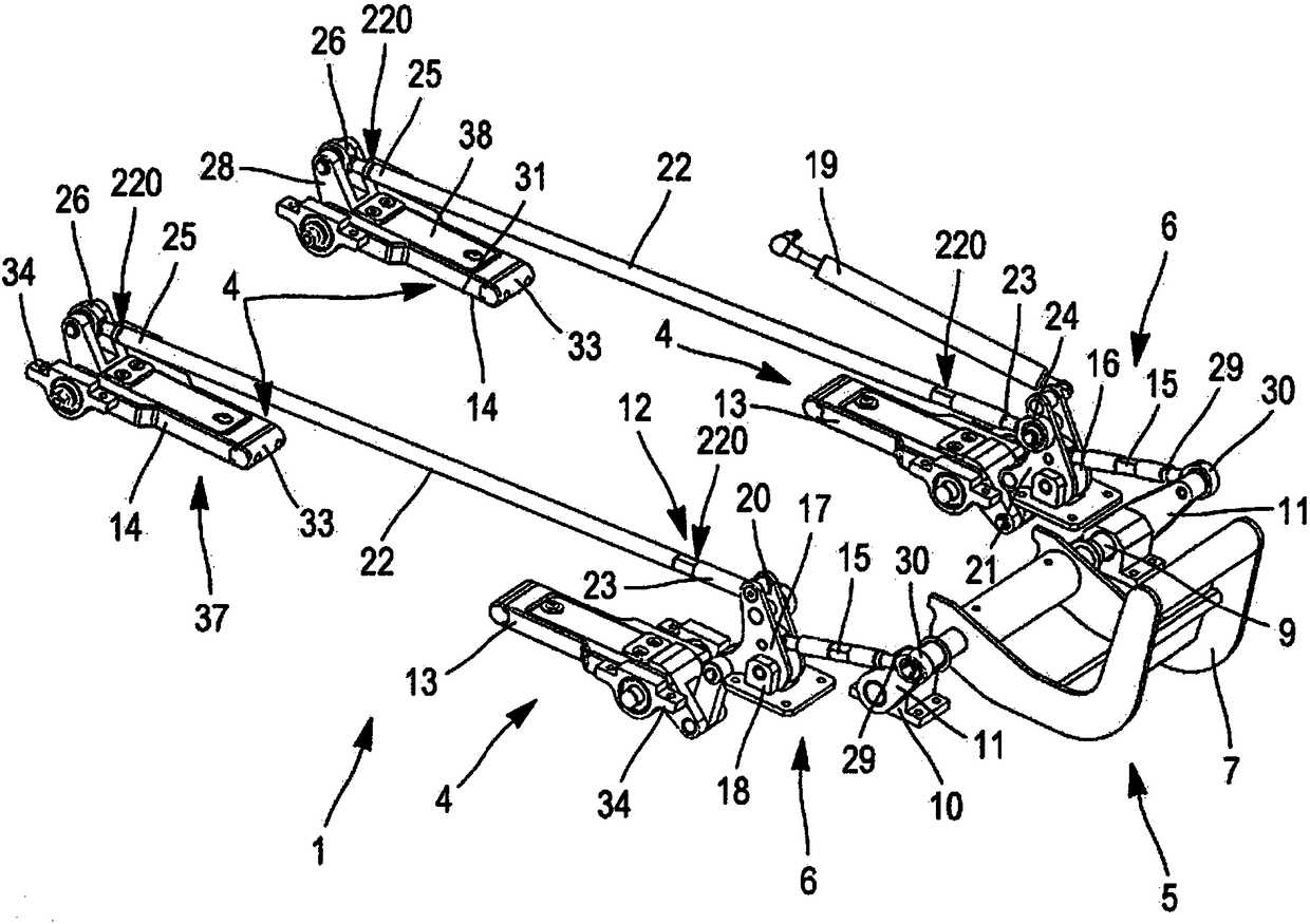 Mechanical system for stabilization on the floor for vehicles on castors