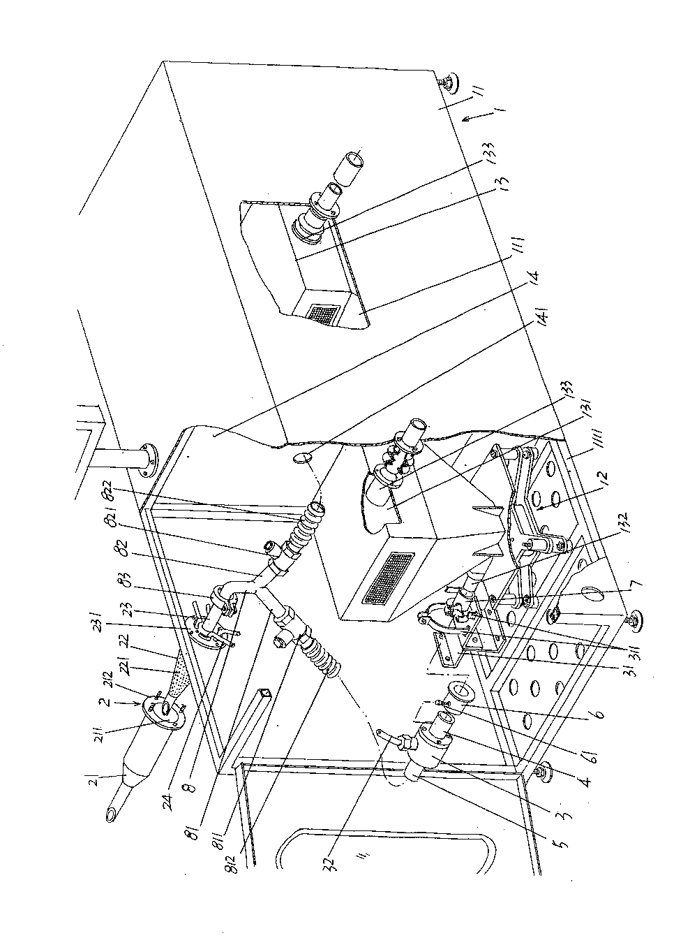 Down output mechanism of automatically quantitative down filling mechanism