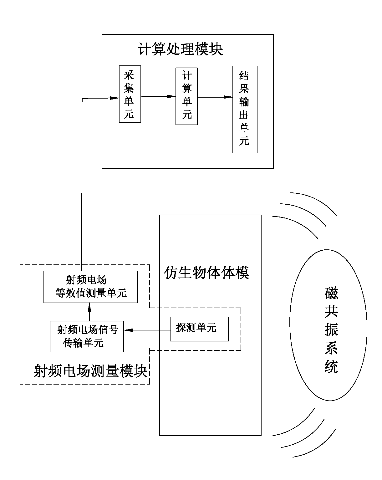 High-field magnetic resonance scanning safety testing body model system, high-field magnetic resonance scanning safety testing method and magnetic resonance system