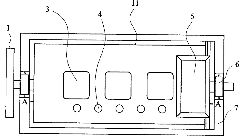 Production processing method and device for regenerating waste material slag in wastepaper papermaking