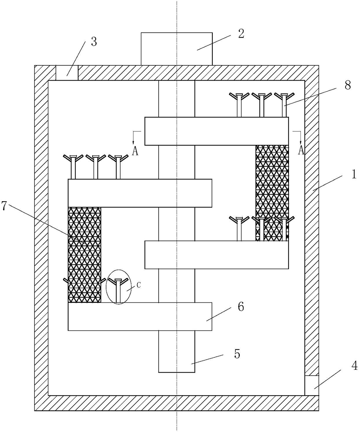 Eccentric solid-liquid paint mixing system