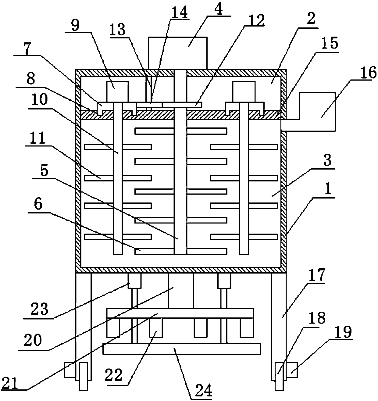 Cement mixing device used for buildings