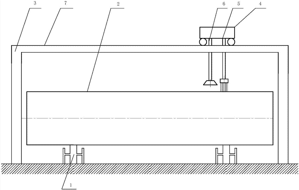 Device capable of cleaning outer wall of nodular cast iron pipe or pipe mold