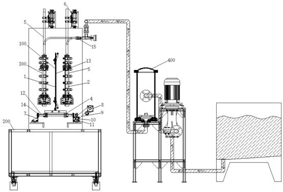 Vertical developing device