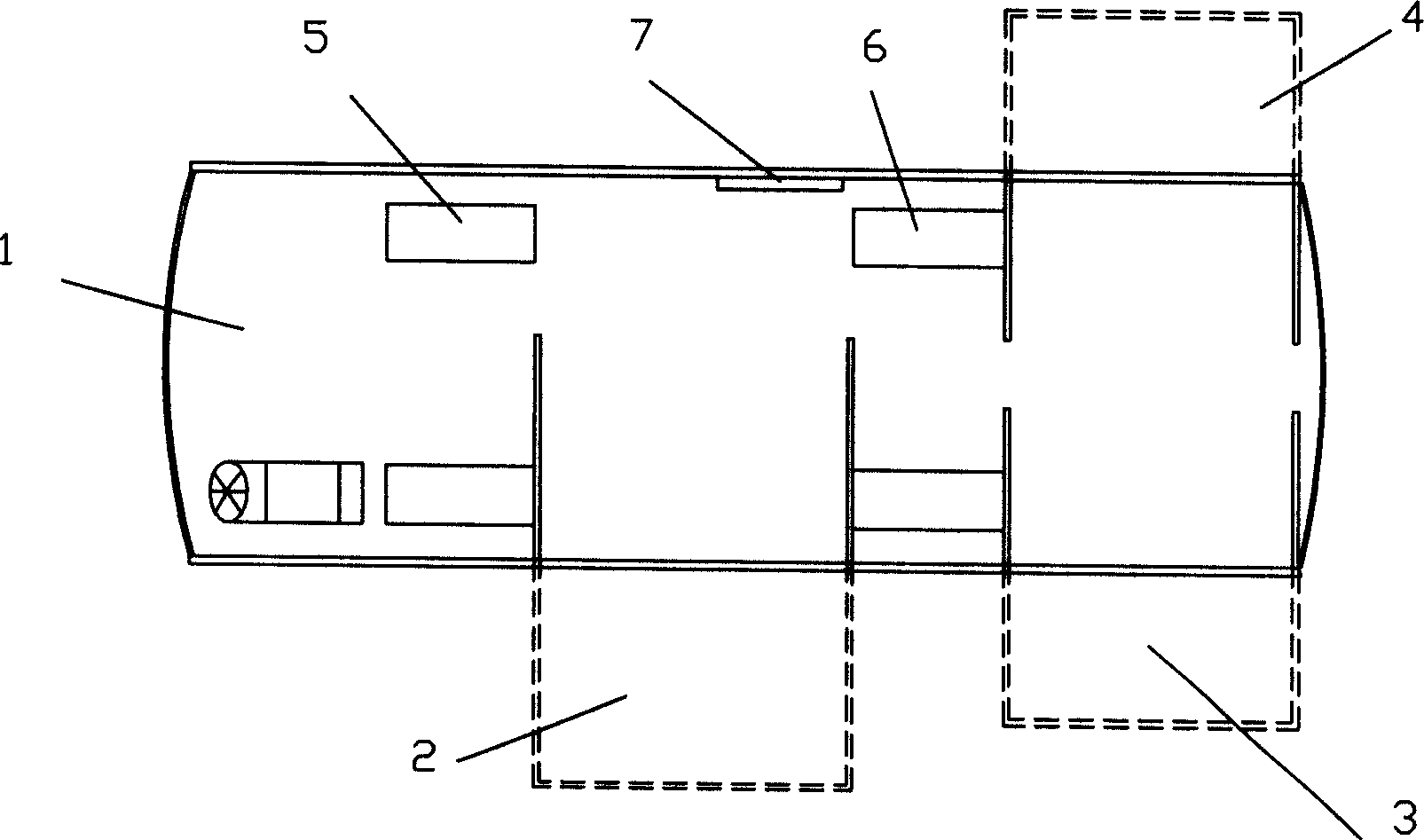 Pullable carriage structure