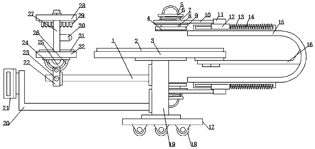 Multi-point puncture positioning mechanism based on liver cancer radio frequency ablation