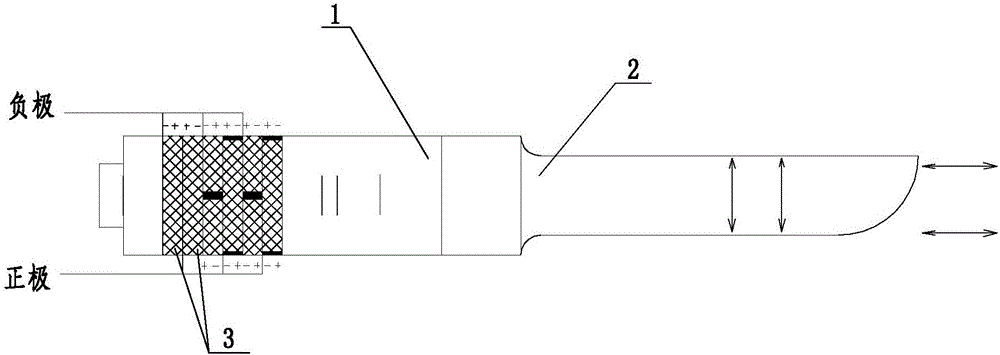 Handheld type composite ultrasonic food splitting tool