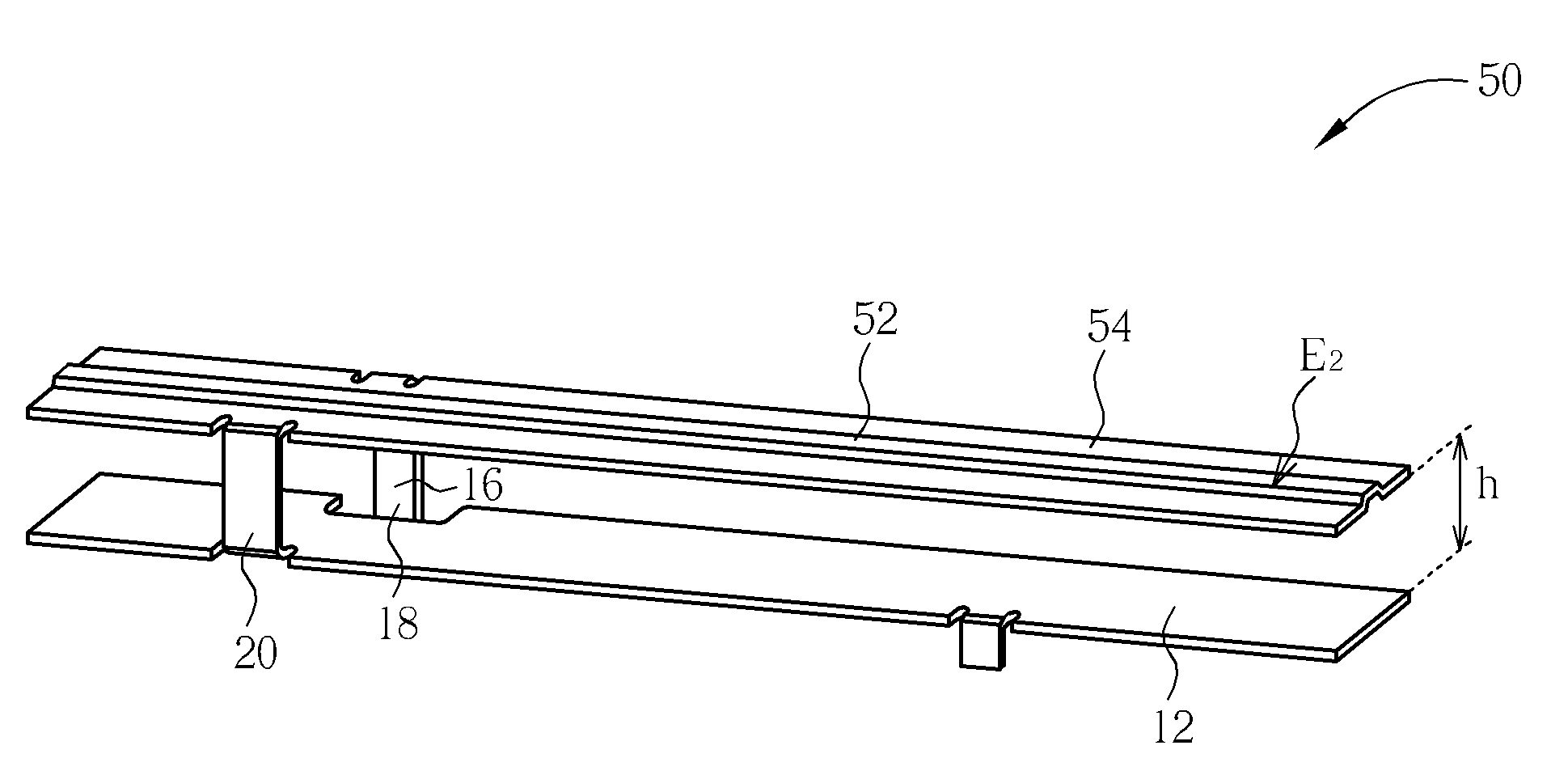 Planner inverted-F antenna having a rib-shaped radiation plate