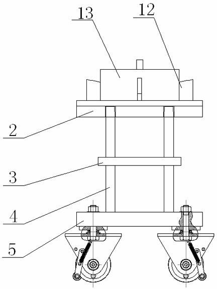 Special assembling trolley for wheel sets of cranes