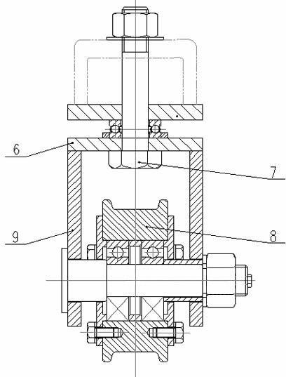 Special assembling trolley for wheel sets of cranes