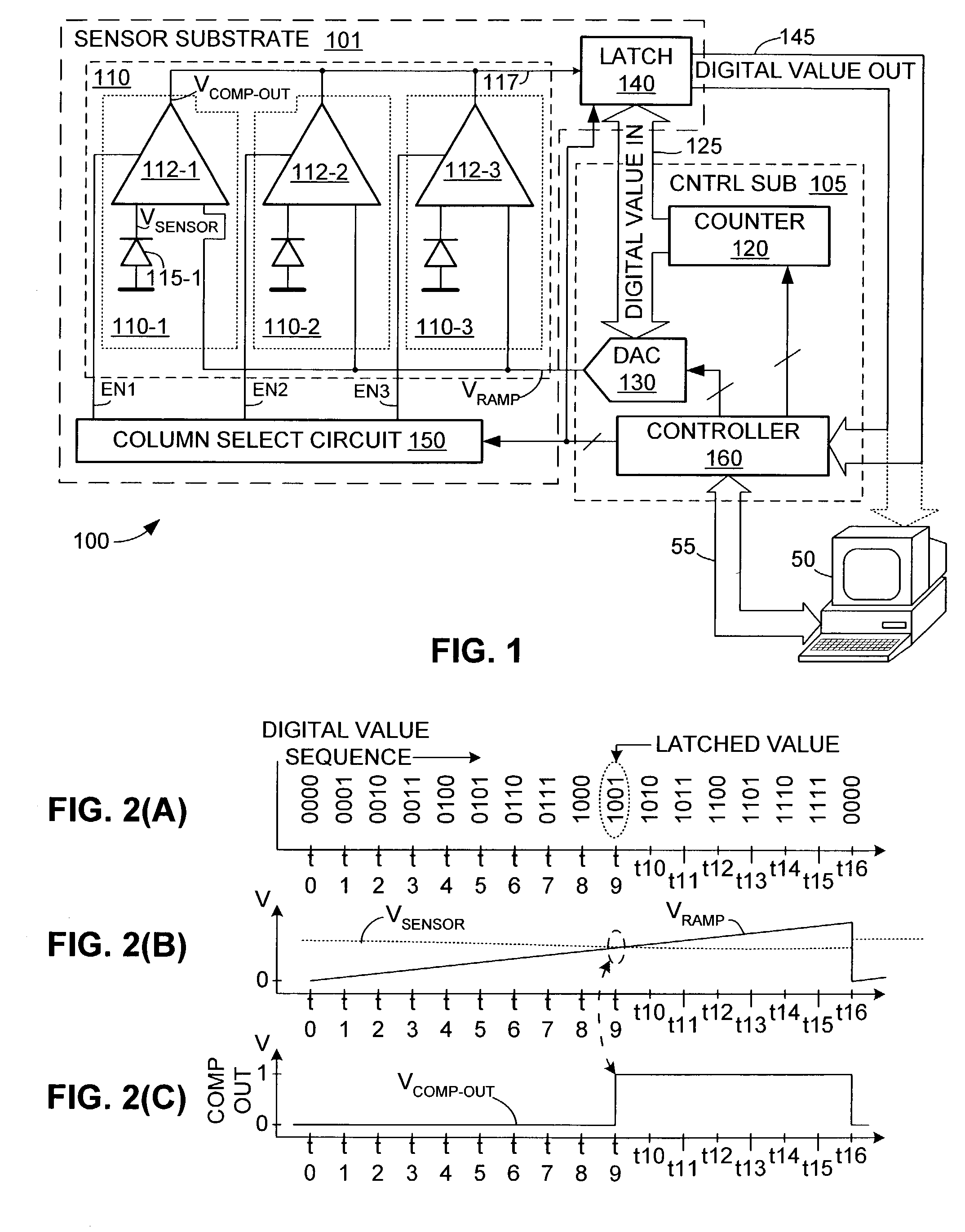 Large-area imager with direct digital pixel output