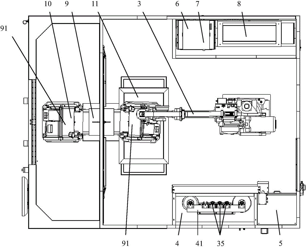 Compact iron casting automatic cleaning system