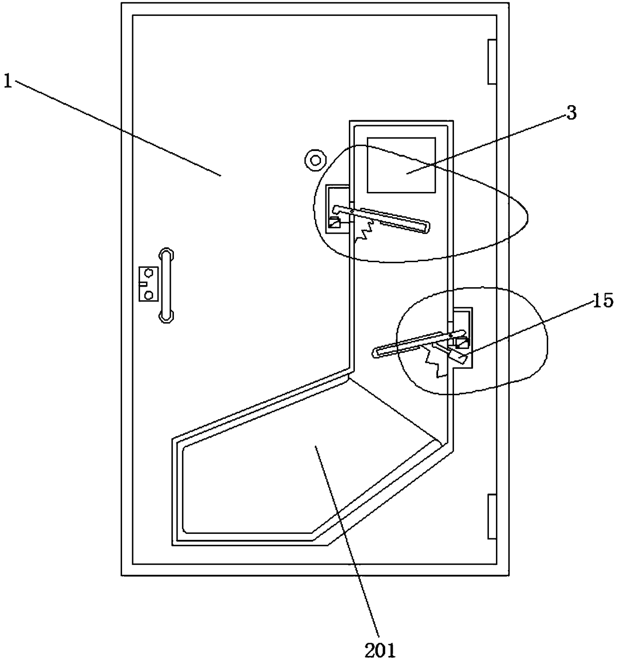 Electric anti-theft door capable of receiving expresses