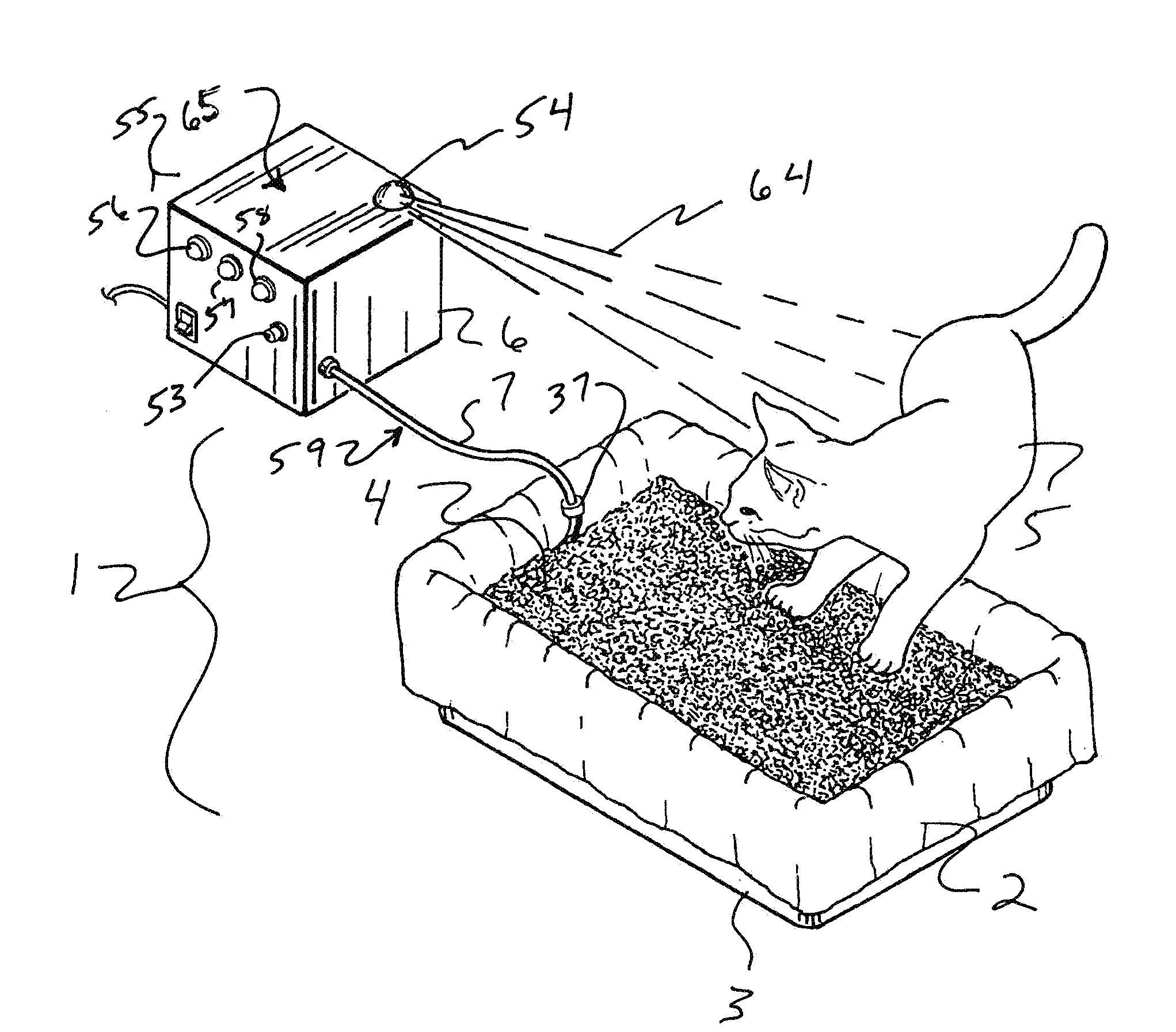 Deodorizer/disinfectant fluid treatment system and liner for use therewith.