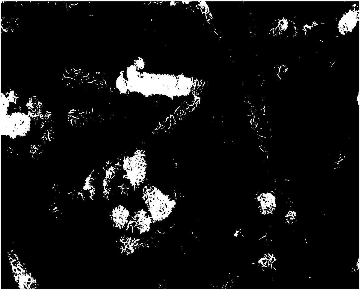 Iron-copper oxide/copper base electrode material and preparation method thereof