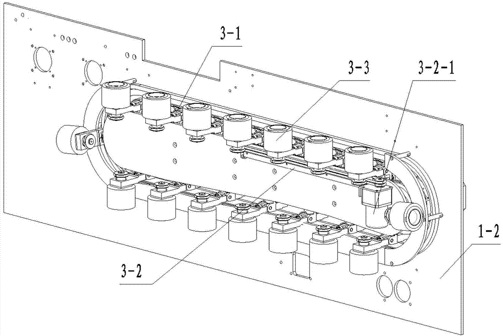 Follow-up stuffing adding twin-cone roller necking-in machine