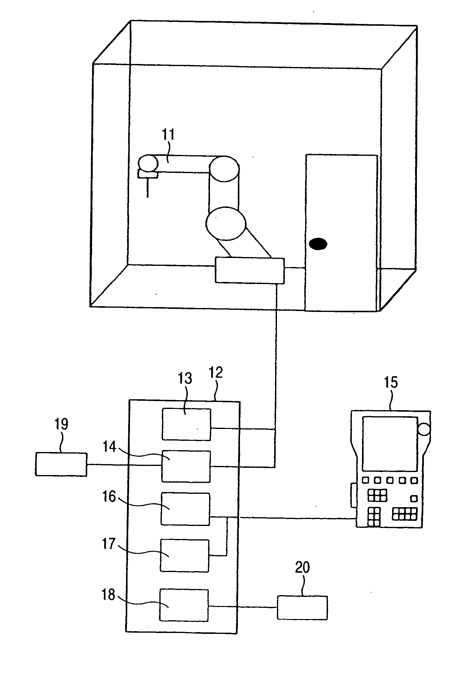 Indurstrial robot controlling device