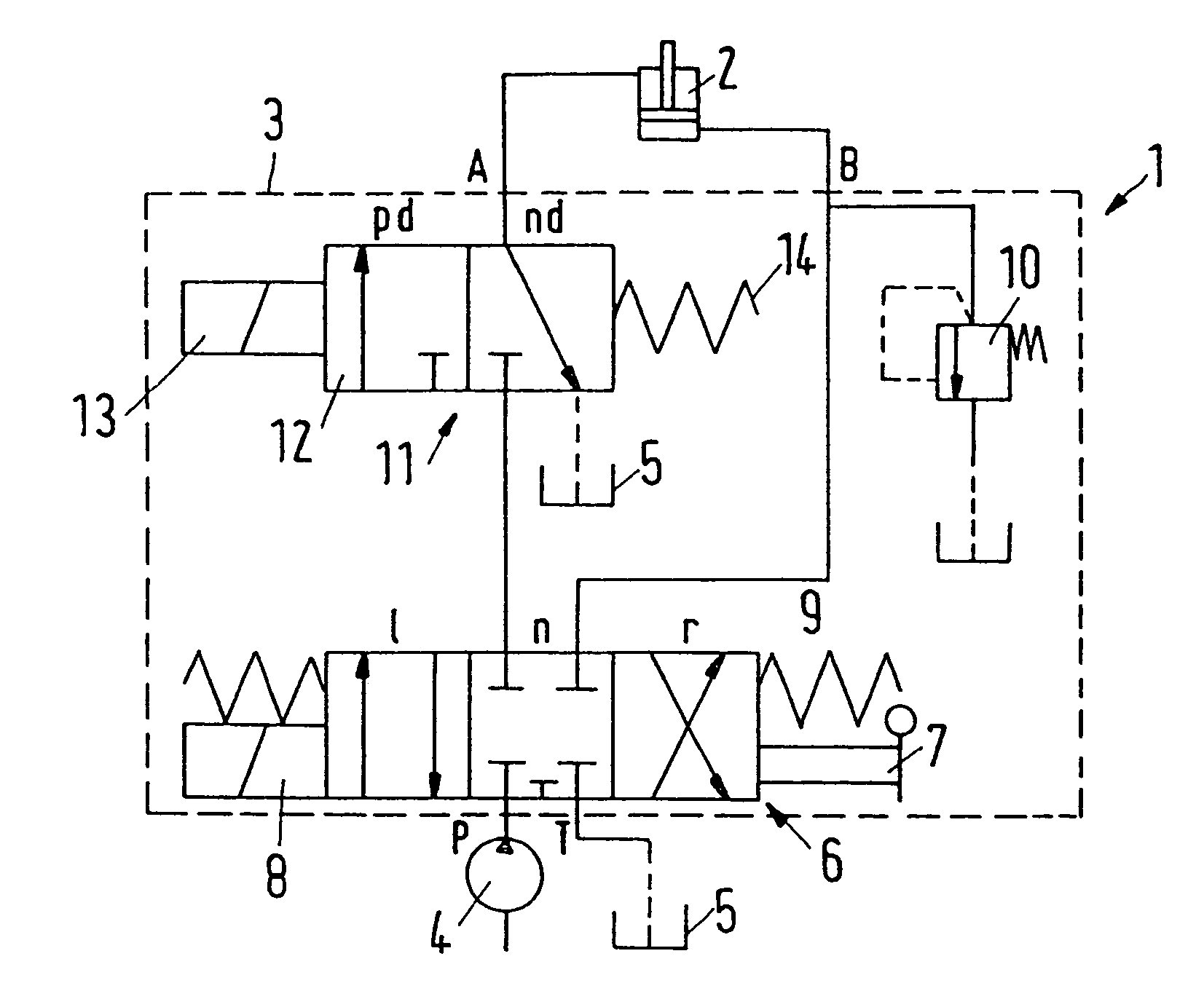 Driving device, particularly lifting device for a working vehicle