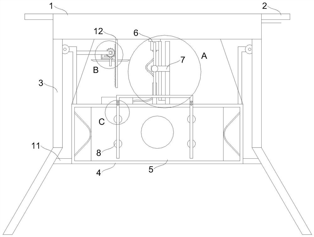 Teaching projection device and use method thereof